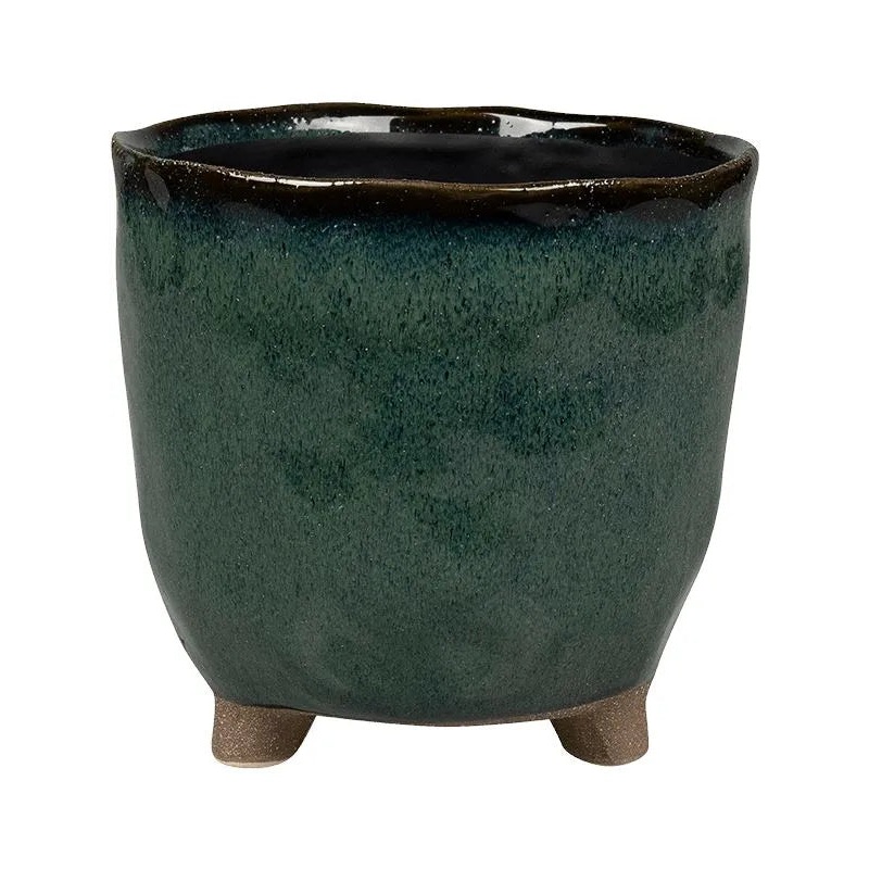 Kaat Plant Pot 14cm Height 12cm Dia Pot Petrol