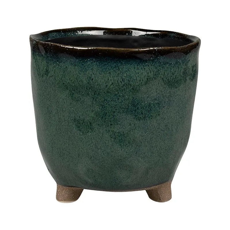 Kaat Plant Pot 18cm Height 16cm Dia Pot Petrol