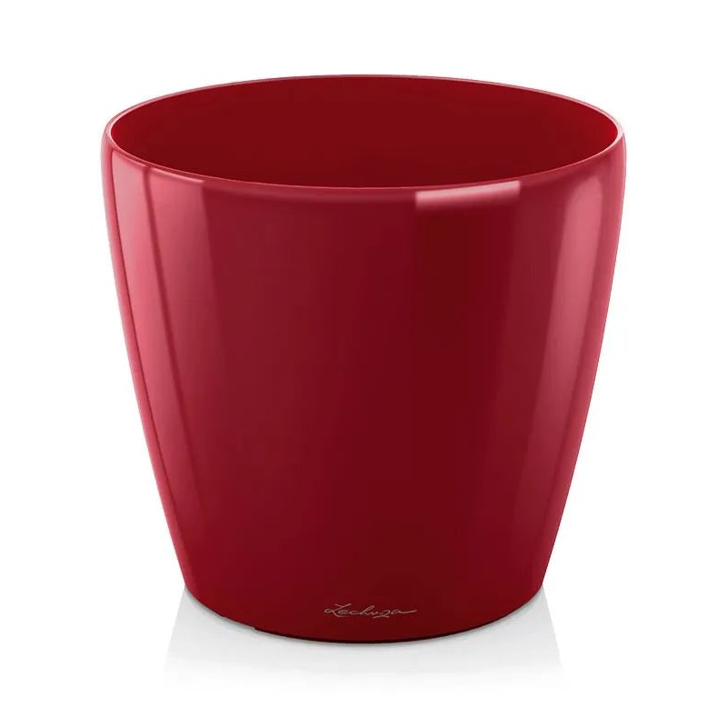 Lechuza Classico Plant Pot 20cm Height 20cm Dia Scarlet Red High-gloss