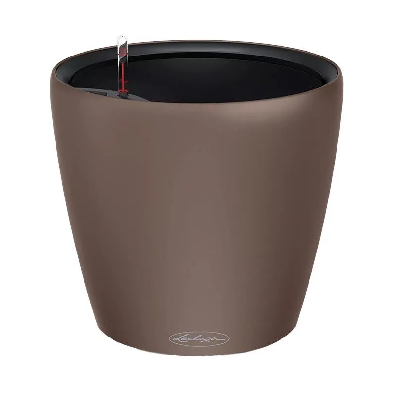 Lechuza Color Classico LS 28 Plant Pot 26cm Height 27cm Dia All Inclusive Set Nutmeg