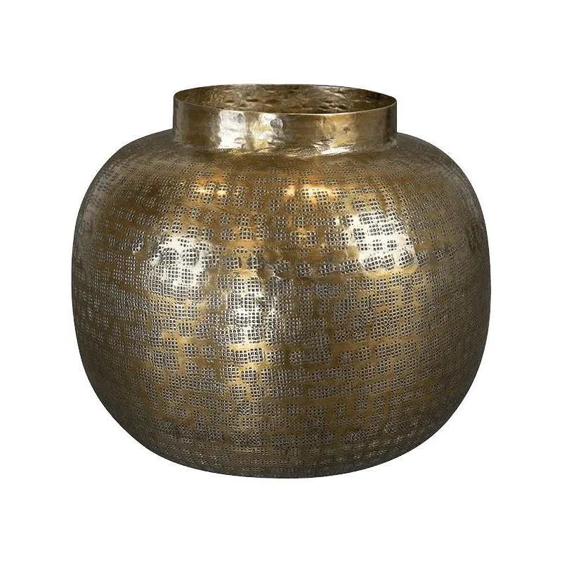 Nynke Plant Pot 24cm Height 14cm Dia Pot Tall Gold