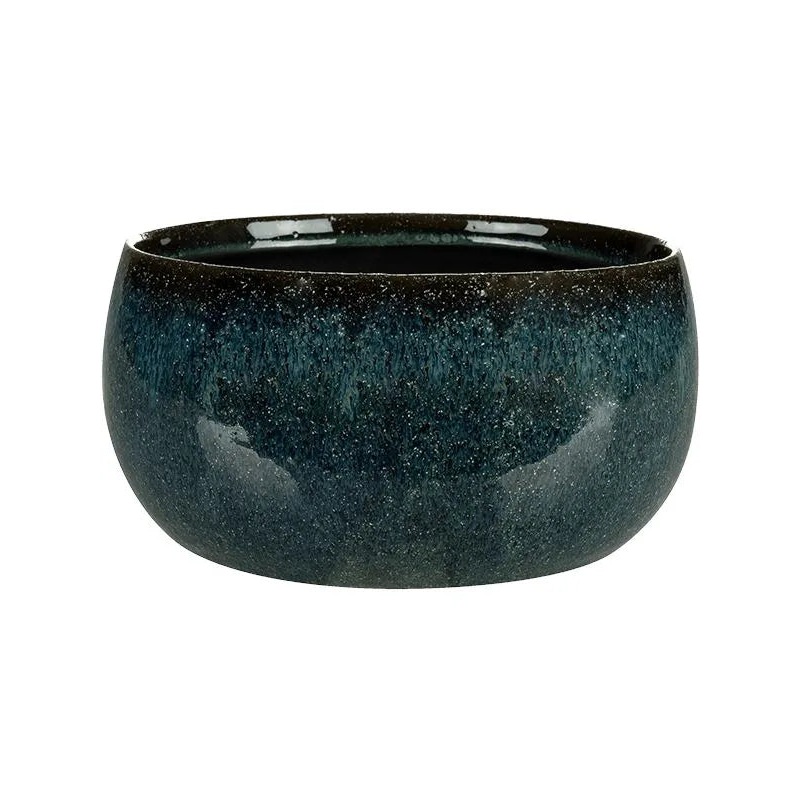 Odile Plant Pot 10cm Height 17cm Dia Bowl Petrol