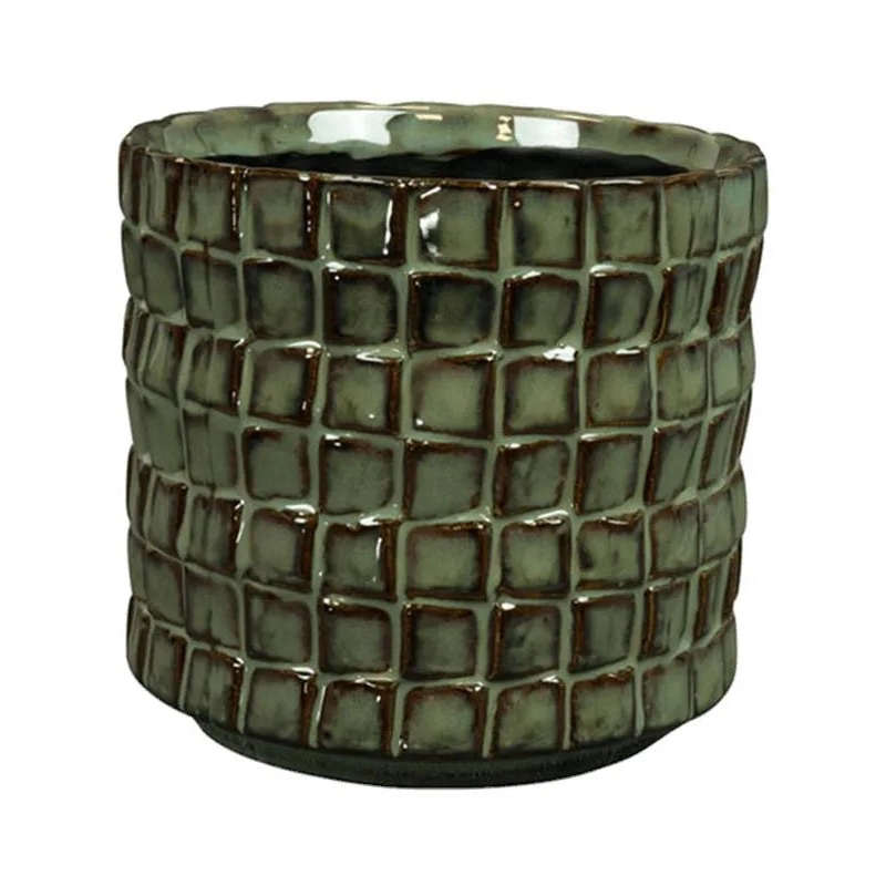 Stian Plant Pot 12cm Height 11cm Dia Pot Moss Green