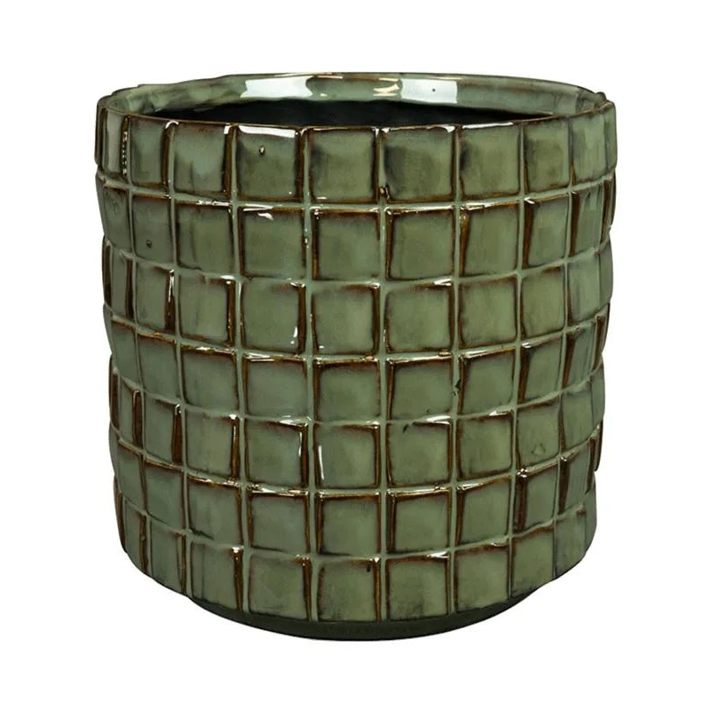 Stian Plant Pot 20cm Height 19cm Dia Pot Moss Green