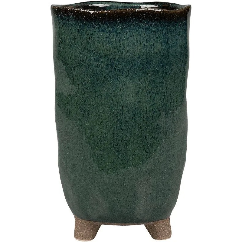 Kaat Plant Pot 24cm Height 12cm Dia Pot Tall Petrol
