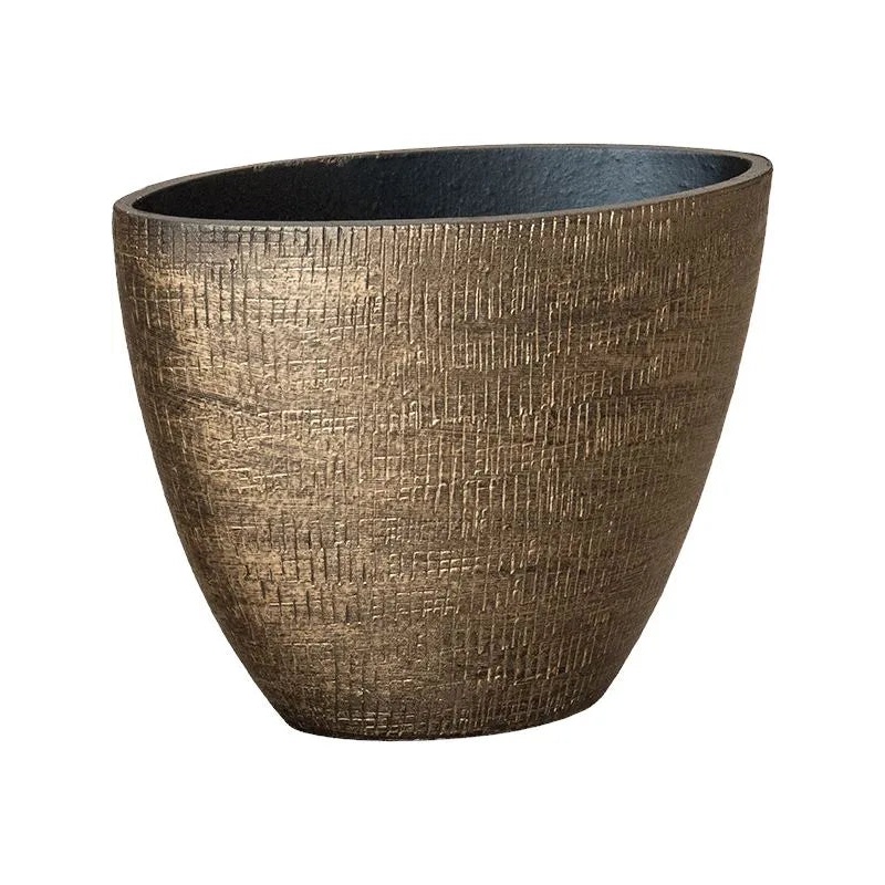 Ryan Plant Pot 25cm Height 14cm Dia Planter Shiny Gold