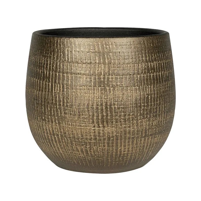 Ryan Plant Pot 26cm Height 22cm Dia Pot Shiny Gold