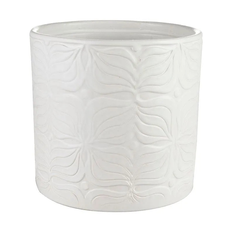 Sil Plant Pot 13cm Height 12cm Dia Pot Matt White