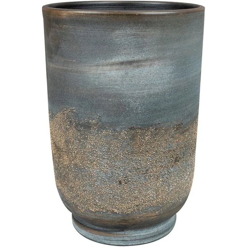 Aico Plant Pot 30cm Height 18.5cm Dia Pot Tall Shiny Blue