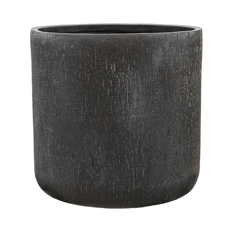 Baq Raindrop Plant Pot 49cm Height 46cm Dia Cylinder Anthracite