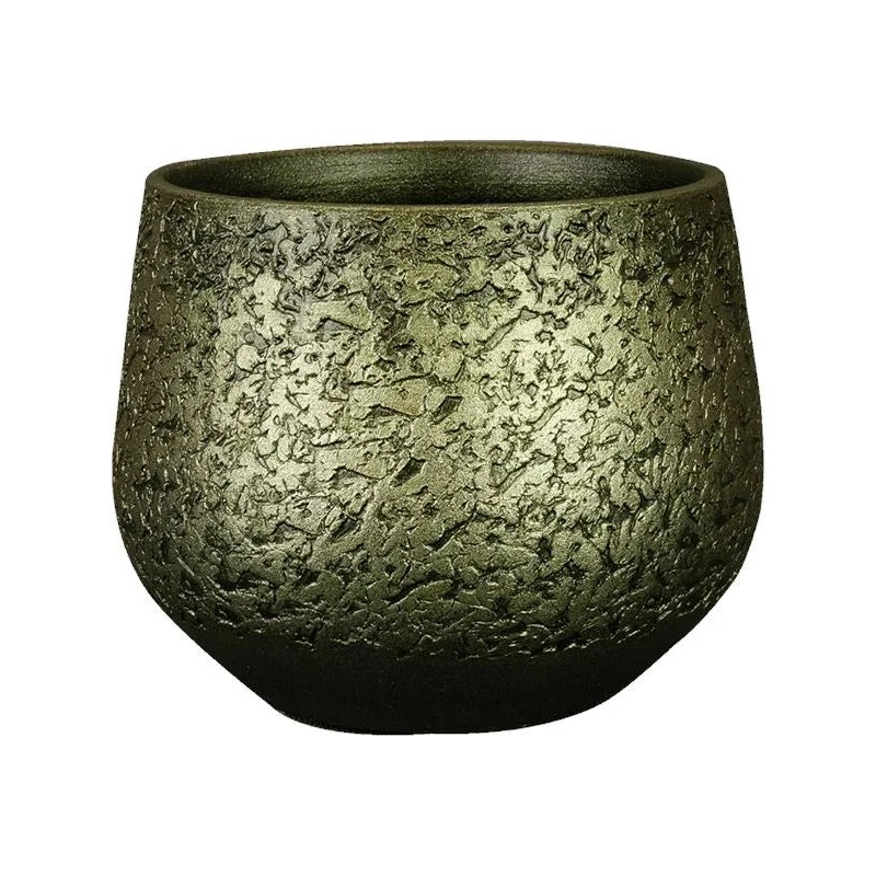 Noor Plant Pot 13cm Height 14cm Dia Pot Velvet Green
