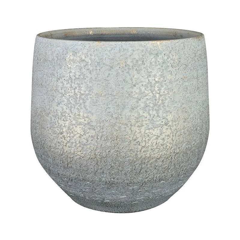 Noor Plant Pot 30cm Height 27cm Dia Pot Metallic Grey