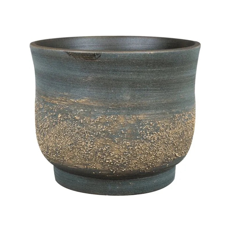 Aico Plant Pot 13cm Height 15.5cm Dia Pot Shiny Blue