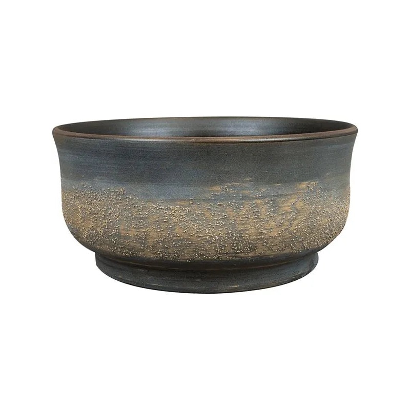 Aico Plant Pot 13cm Height 26cm Dia Bowl Shiny Blue