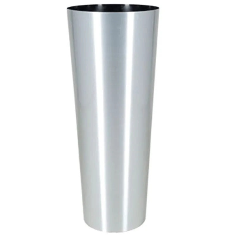 Alure Conica Plant Pot 99cm Height 38cm Dia Aluminium brushed lacquered