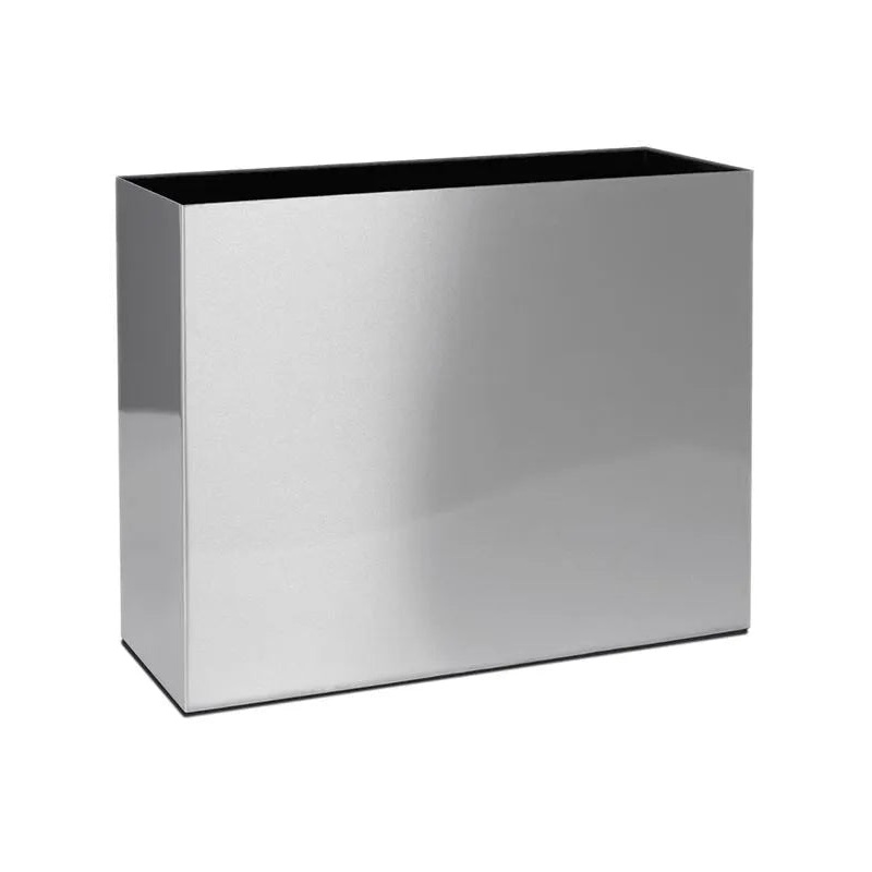 Alure Trend Plant Pot 75cm Height 33cm Dia Aluminium brushed lacquered
