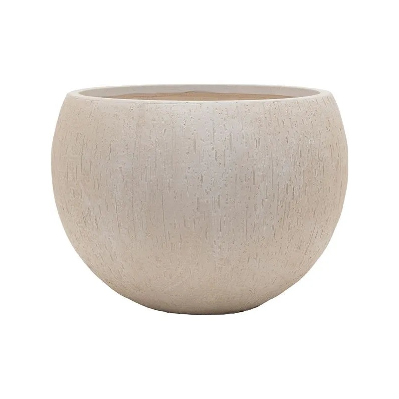 Baq Raindrop Plant Pot 40cm Height 44cm Dia Globe Beige