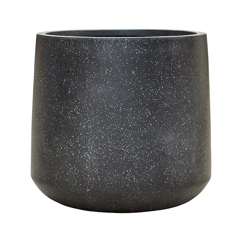 Baq Terrazzo Plant Pot 52cm Height 53cm Dia Darcy Black