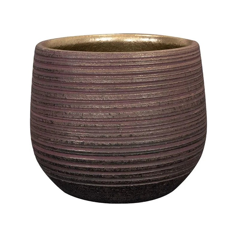 Lydia Plant Pot 13cm Height 14cm Dia Pot Shiny Purple