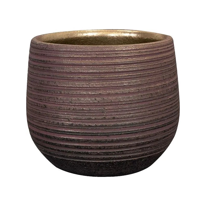 Lydia Plant Pot 16cm Height 15cm Dia Pot Shiny Purple