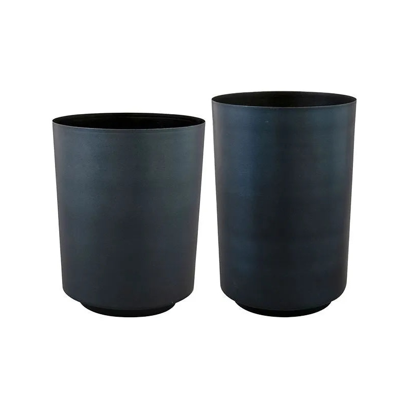 Myra Plant Pot 24cm Height cm Dia Pot Tall Dark Blue (set of 2)
