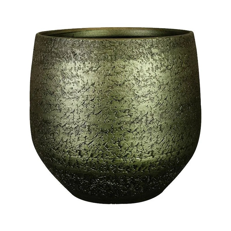 Noor Plant Pot 30cm Height 27cm Dia Pot Velvet Green