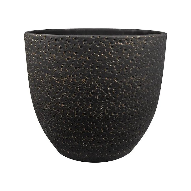 Rinca Plant Pot 32cm Height 32cm Dia Pot Shiny Black