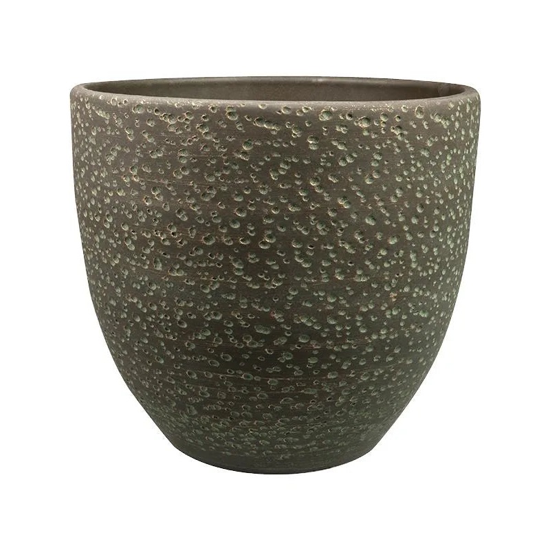 Rinca Plant Pot 32cm Height 32cm Dia Pot Shiny Green