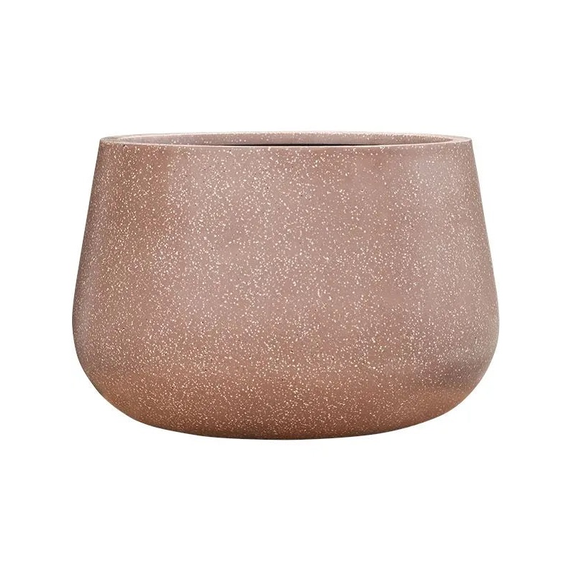 Baq Terrazzo Plant Pot 46cm Height 60cm Dia Darcy Mocha