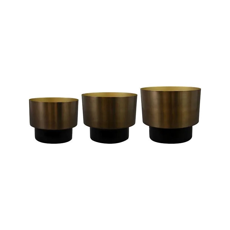 Myra Plant Pot 23cm Height cm Dia Pot Dark Brown (set of 3)