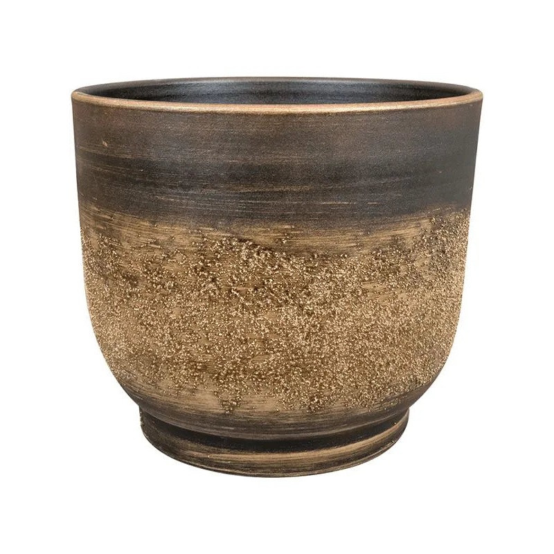 Aico Plant Pot 25cm Height 25.5cm Dia Pot Shiny Brown