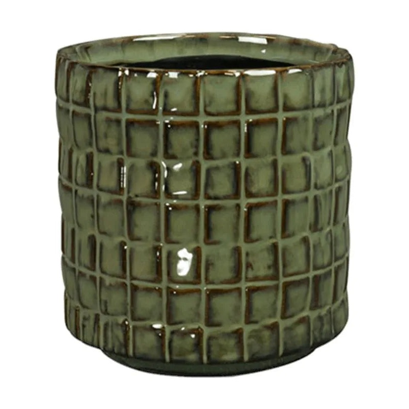 Stian Plant Pot 11cm Height 9cm Dia Pot Moss Green