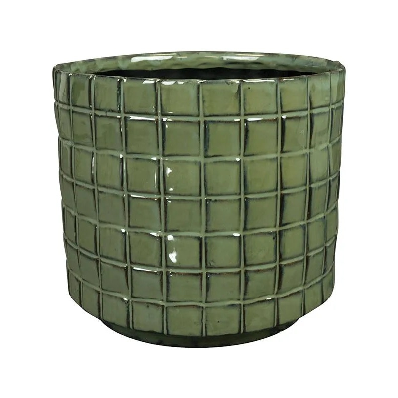 Stian Plant Pot 22cm Height 23cm Dia Pot Moss Green