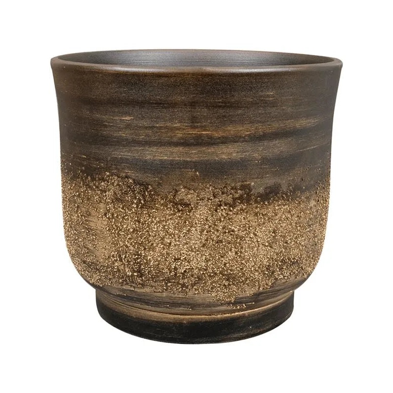 Aico Plant Pot 20cm Height 20cm Dia Pot Shiny Brown