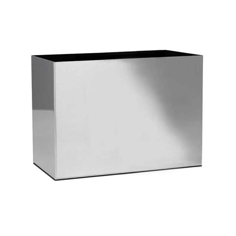 Alure Trend Plant Pot 50cm Height 33cm Dia Auminium brushed lacquered