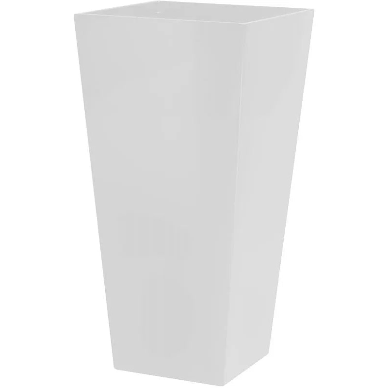 Runner Plant Pot 70cm Height 33cm Dia Square RAL 9010 white