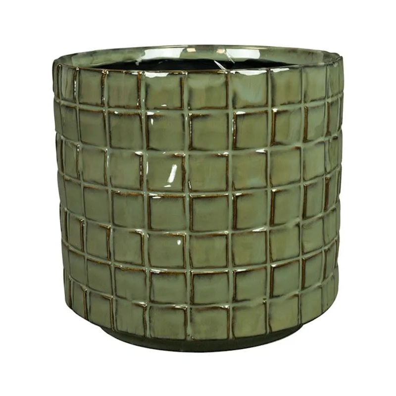 Stian Plant Pot 17cm Height 16cm Dia Pot Moss Green