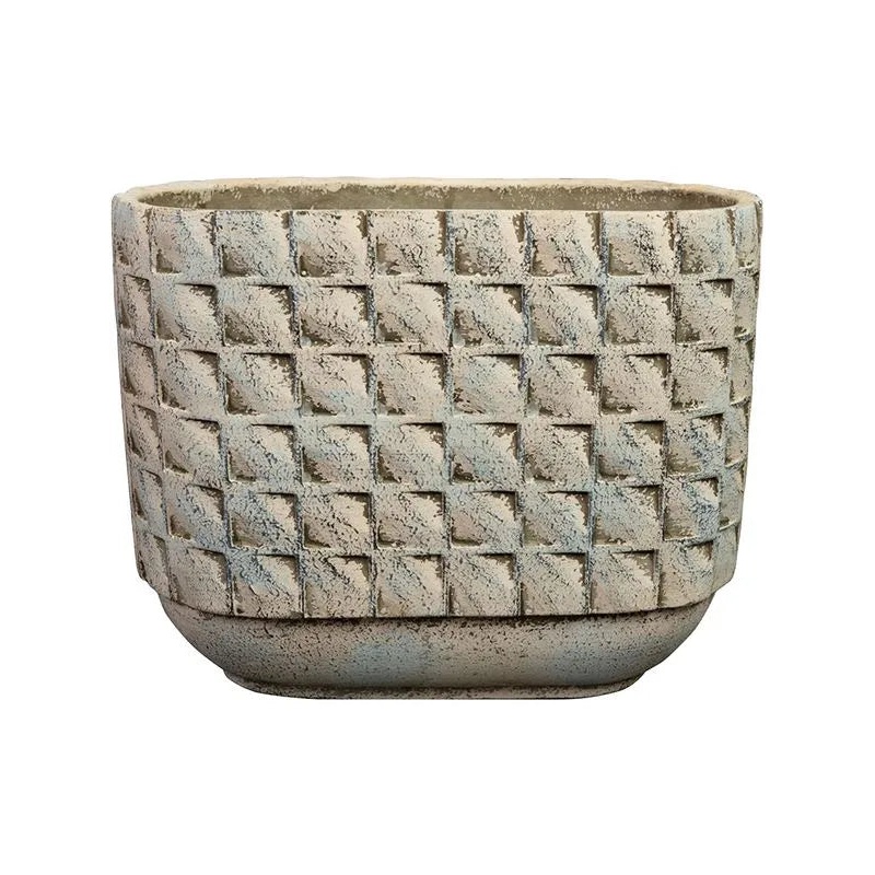 Jim Plant Pot 21cm Height 11cm Dia Planter White Earth