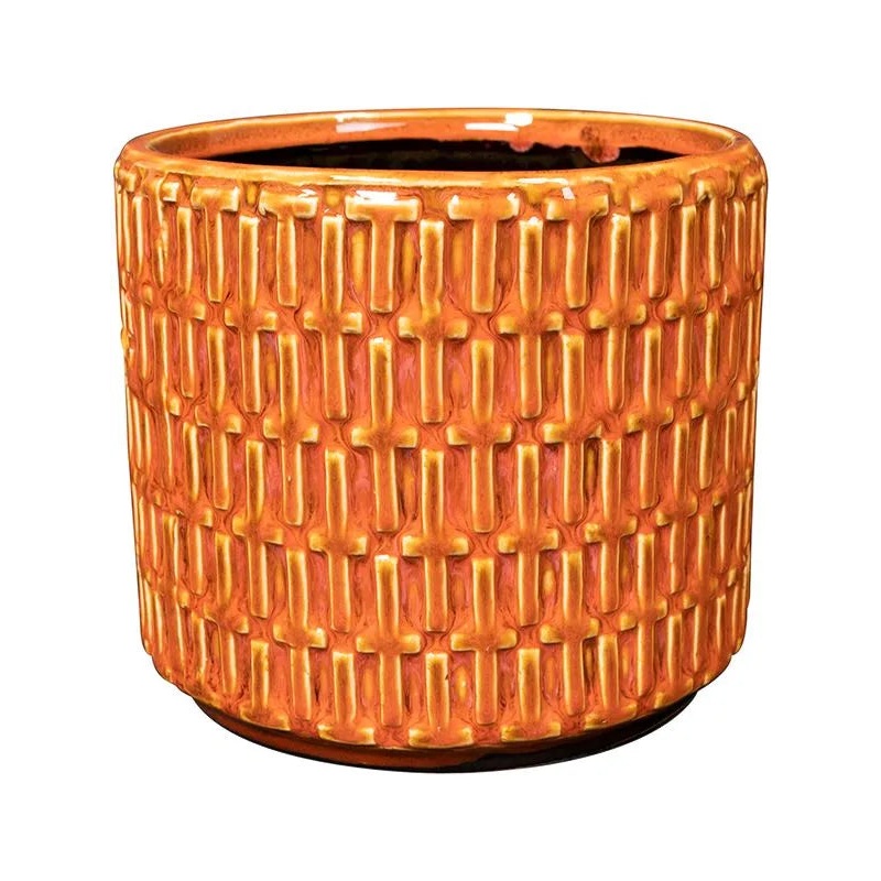 Floor Plant Pot 9cm Height 8cm Dia Pot Orange