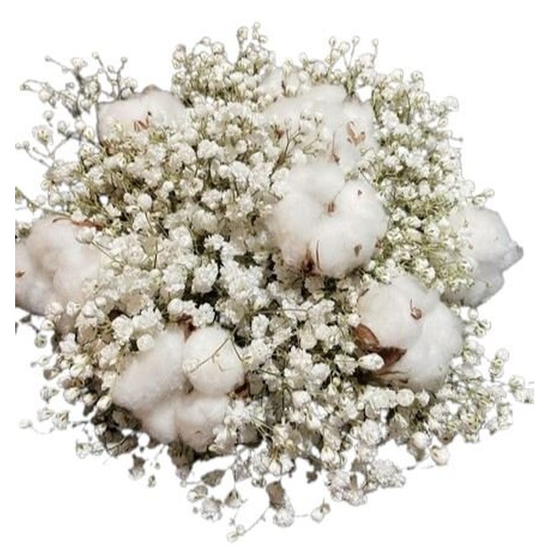Gypsophila Bouquet with Cotton