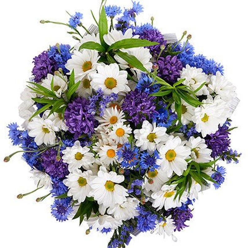 Cornflowers and Hyacinth  Bouquet
