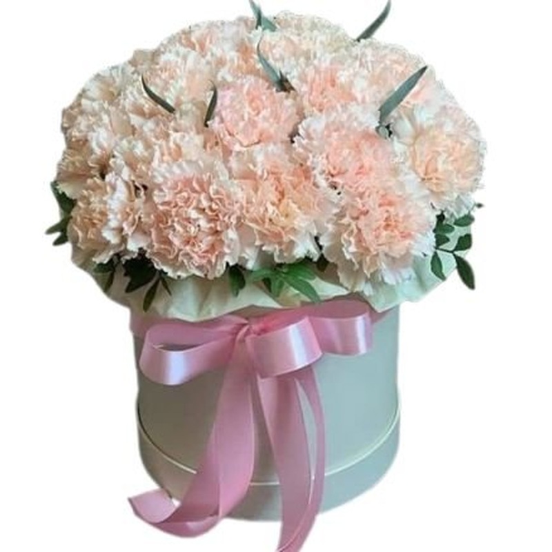 Classic Carnations Box with Greenery