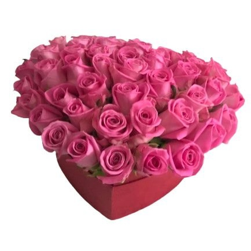 Pretty Box of Pink Roses in a Box
