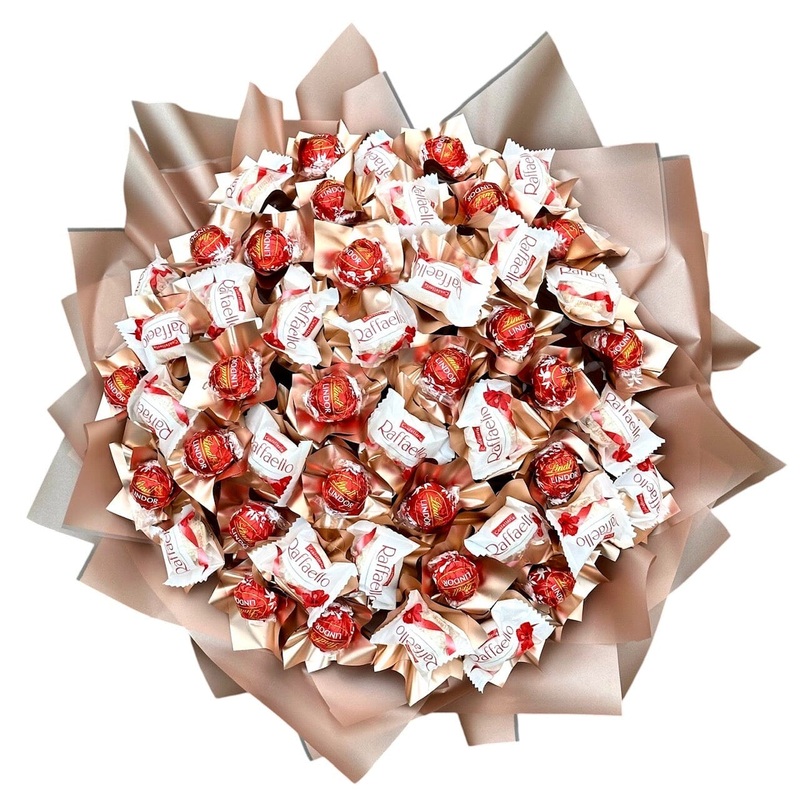 Luxury Rose Gold Wrapped Chocolate Mix Bouquet