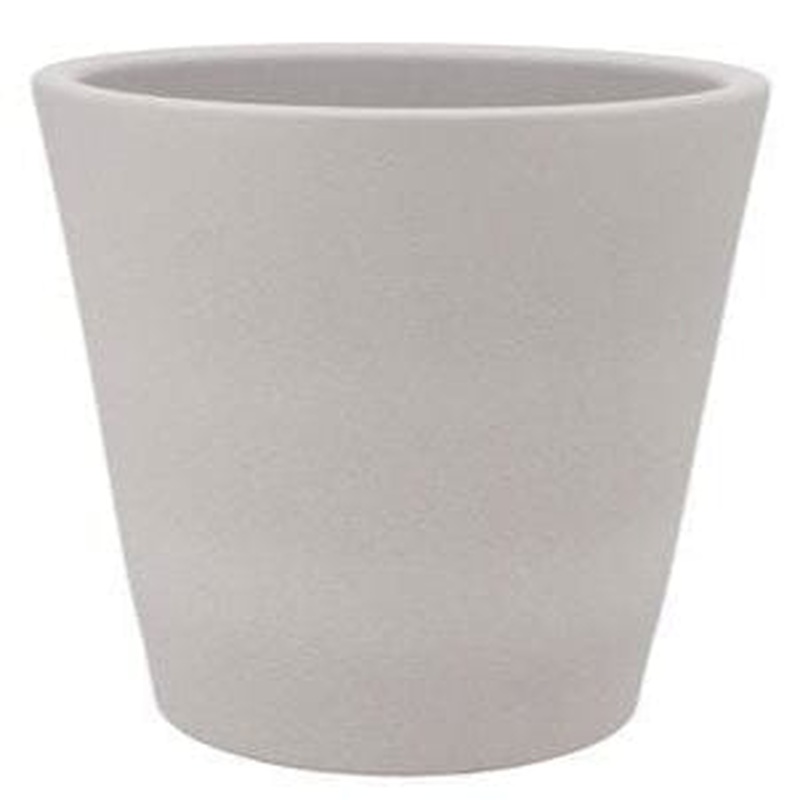 Vinci Matt Luxury Ceramic Light Gray Container Pot