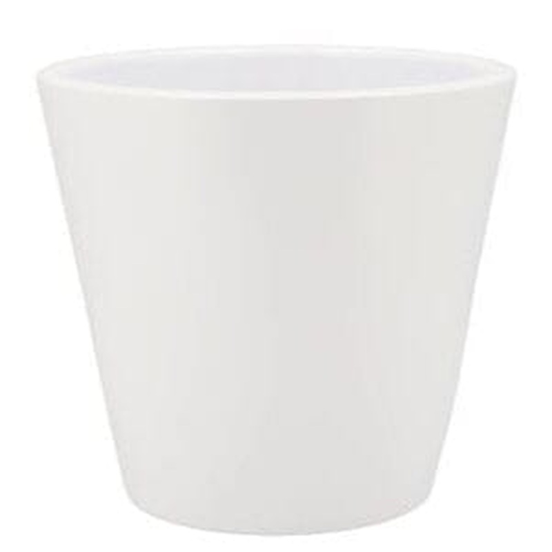 Vinci Matt Luxury Ceramic White Container Pot