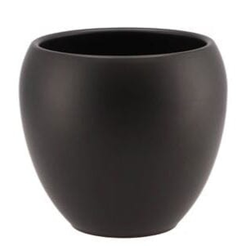 Vinci Matt Black Flowerpot