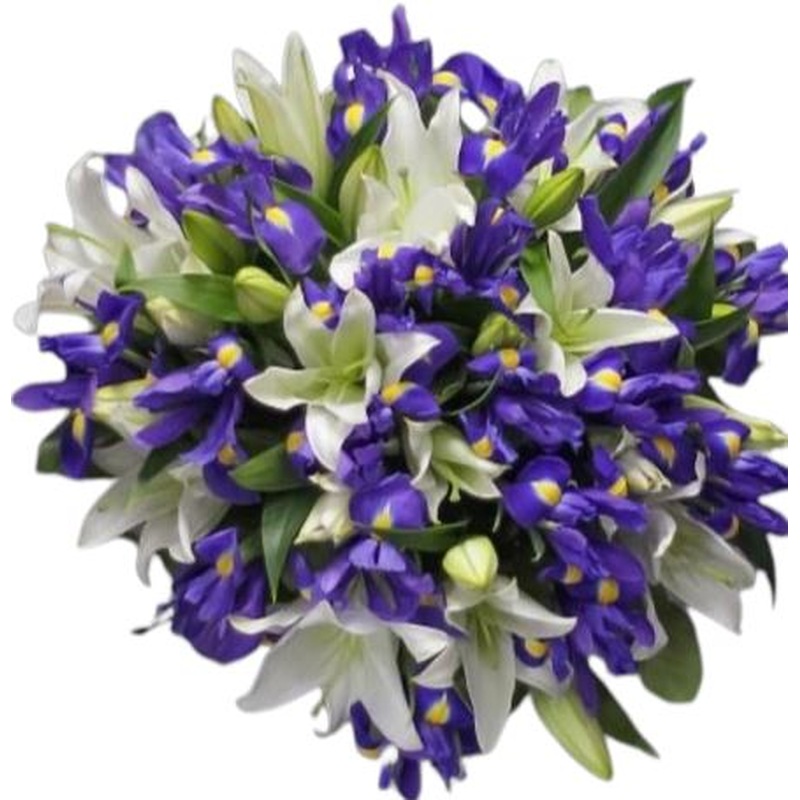 White Lily & Iris Bouquet