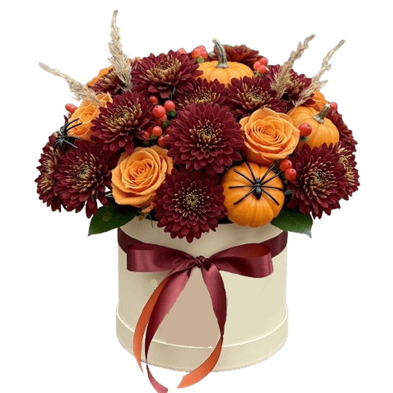 Burgundy and Orange Halloween Box