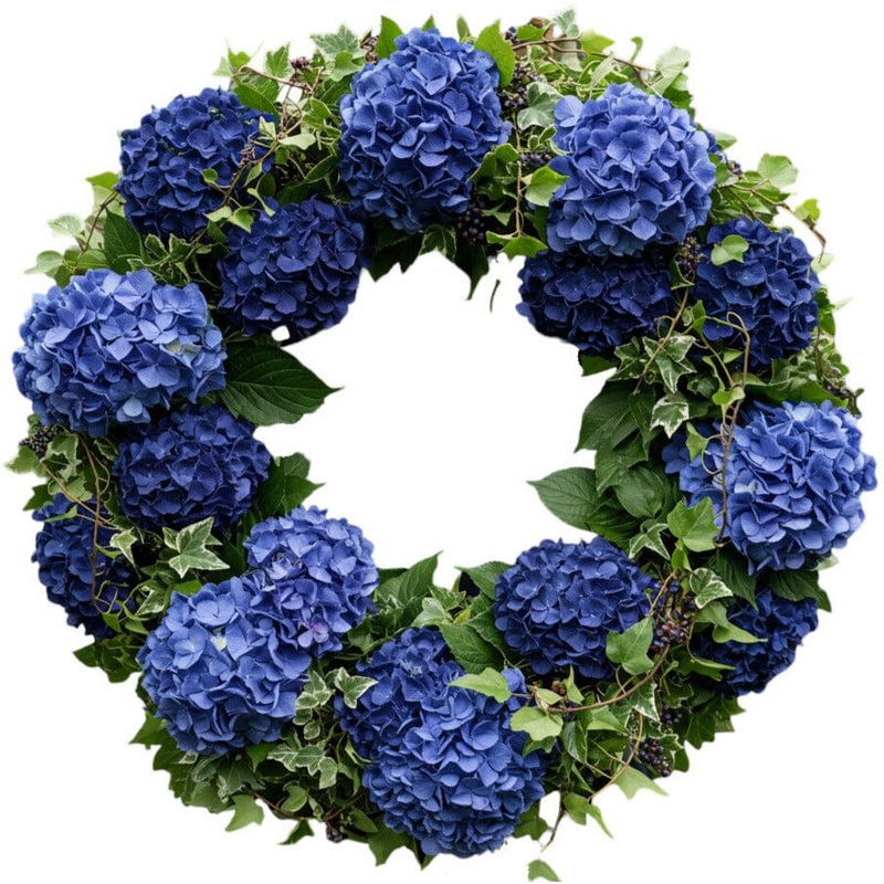 Hydrangea and Hedera with Berry Luxury Door Wreath